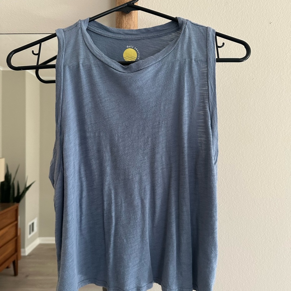 Anthropologie Daily Practice Blue Sleeveless Muscle Tank Top